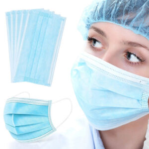 Disposable protective mask waterproof and bacteria proof 3-layer non-woven protective mask