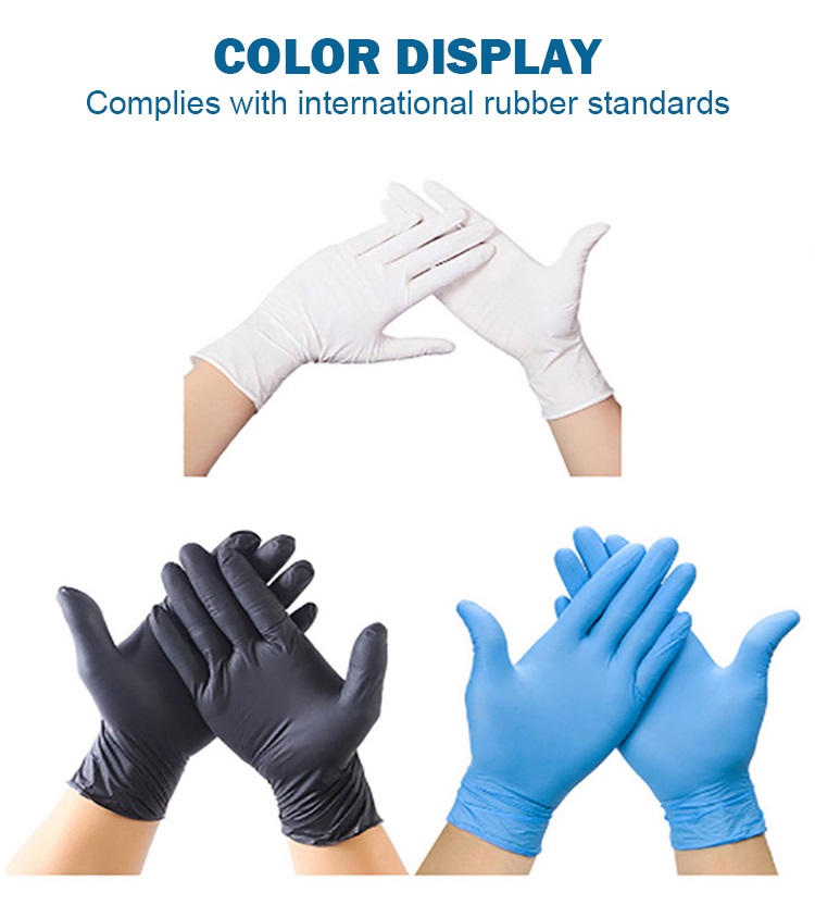 White Inspection Medical Nitrile Gloves